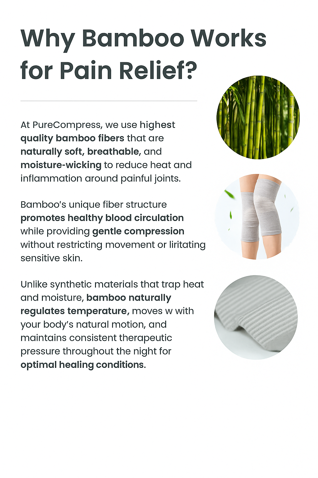 Bamboo Compression for Lasting Knee Relief