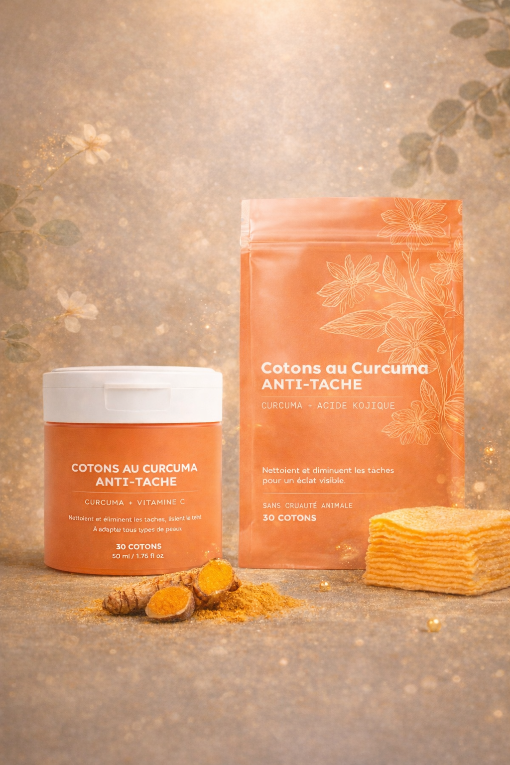 Cotons Nettoyants Curcuma