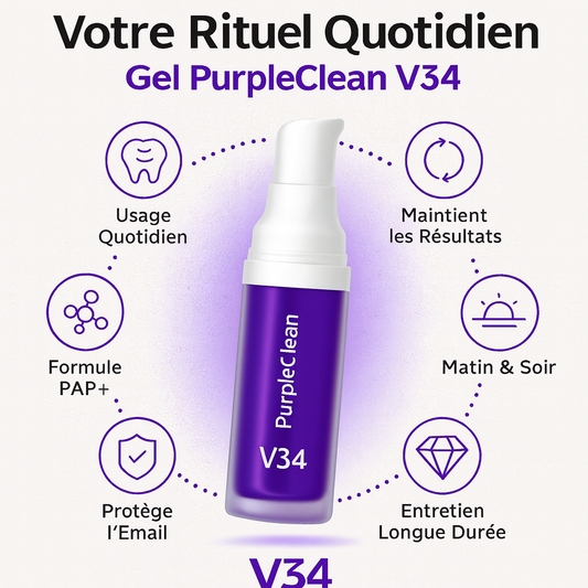Gel V34 – Soin Éclat Quotidien (après brossage du matin/soir)