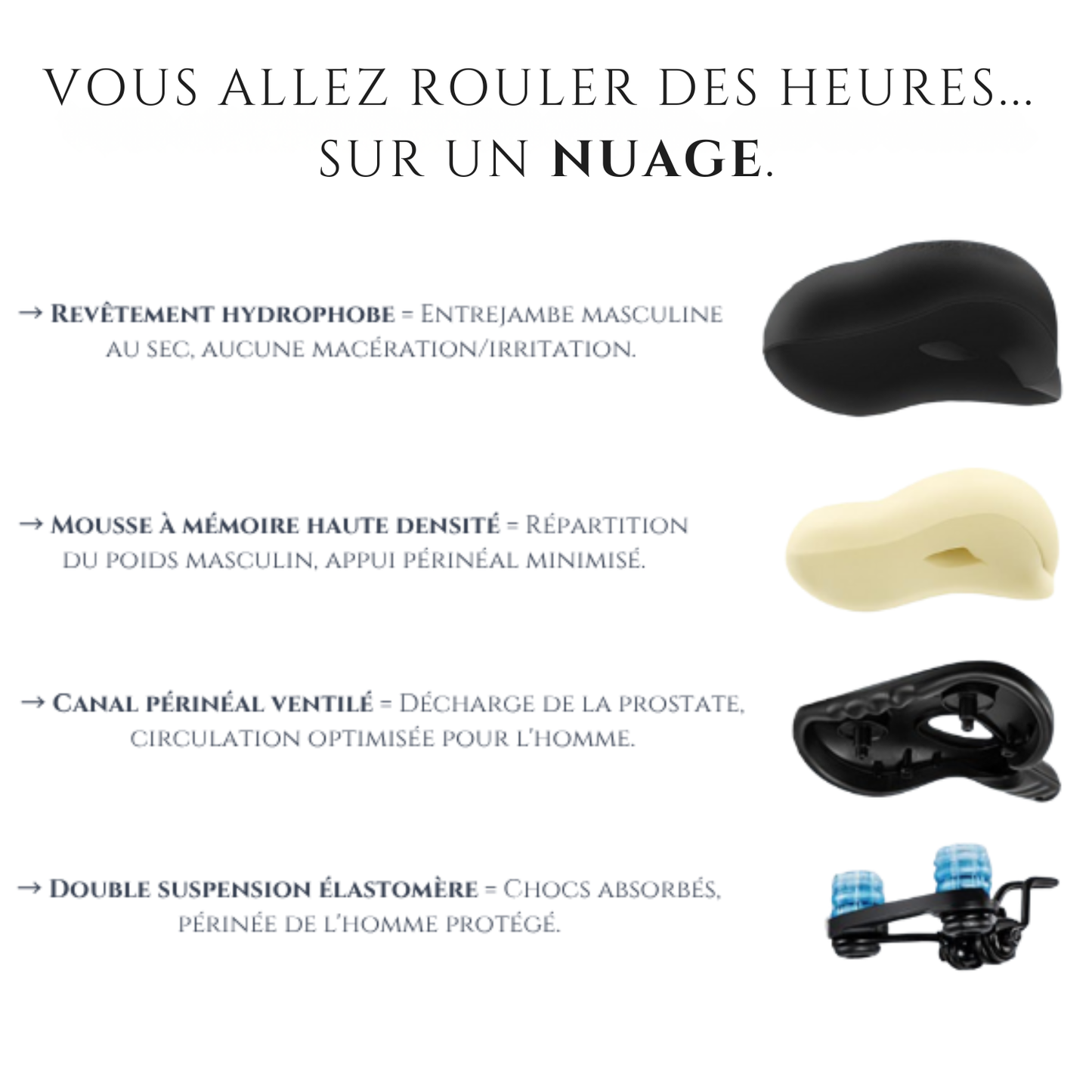 50% Off special Black Friday selle nuage confort